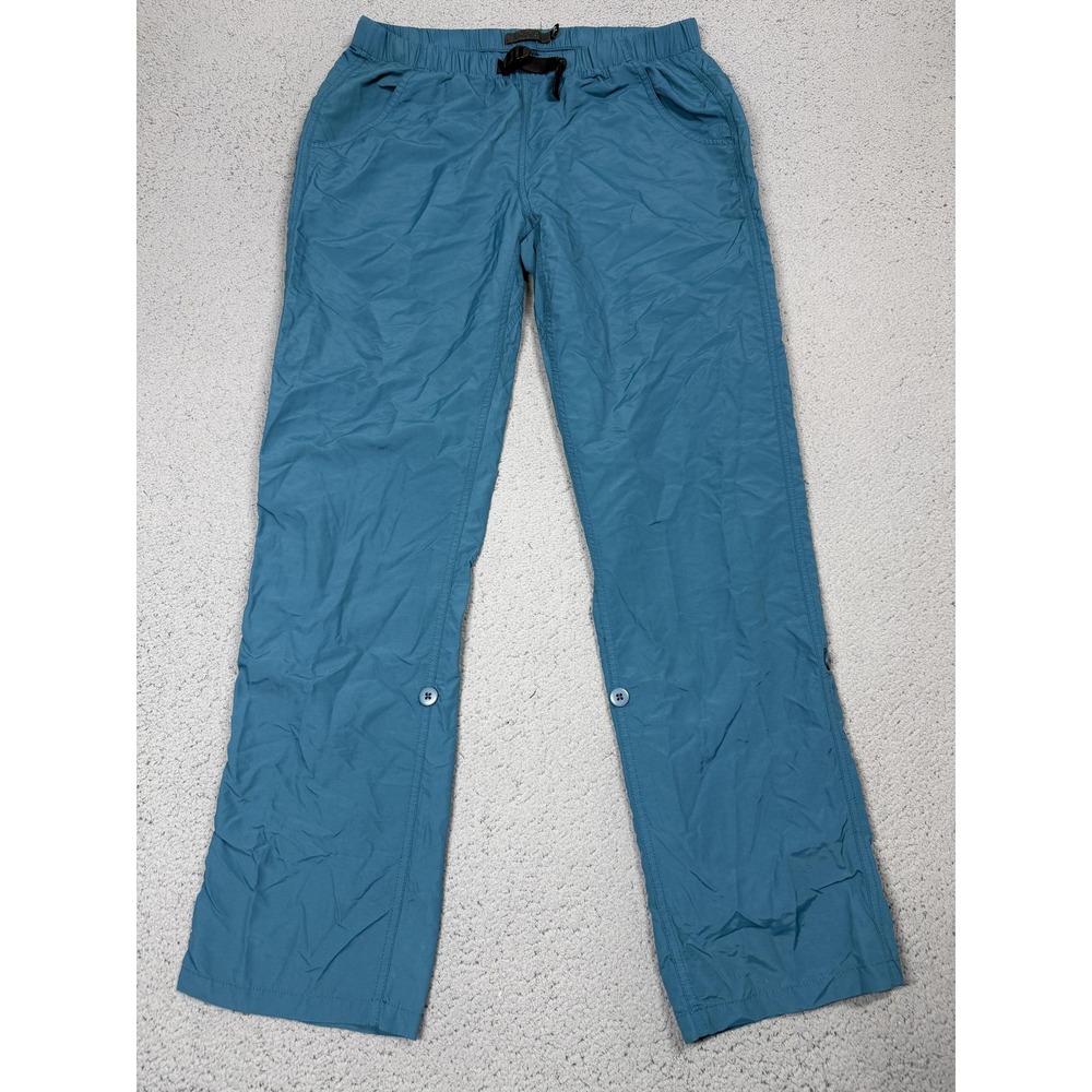 Gramicci Pants Mens M Blue Woven Hiking Convertible Belted Nylon Quick Dry Trail